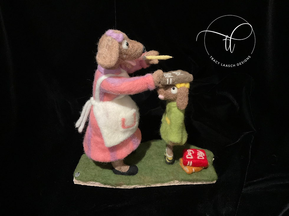 Thumbnail: "Measuring Up With Mom" Fiber Arts Sculpture