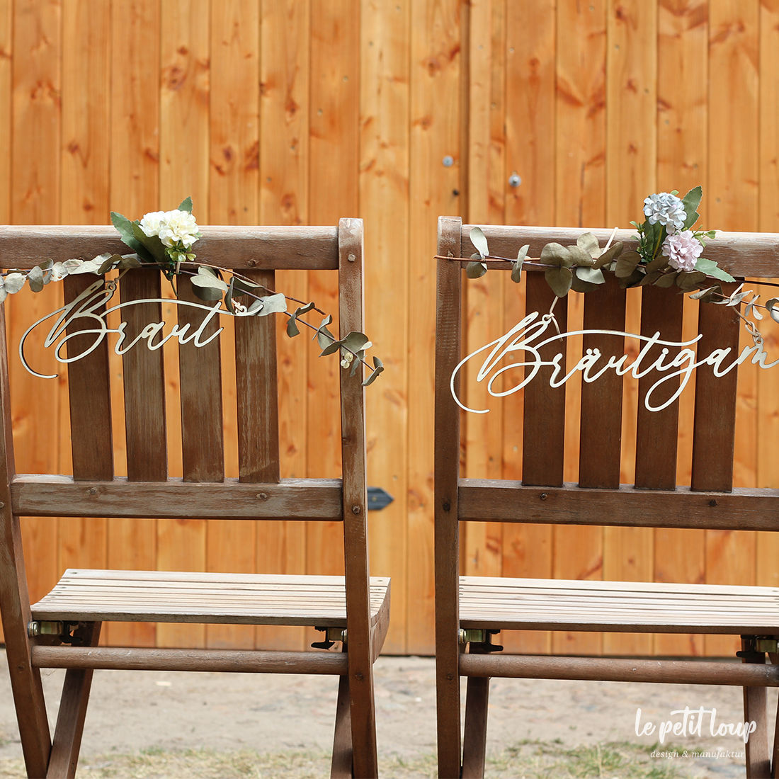 Stuhldeko Braut und Bräutigam für Hochzeit