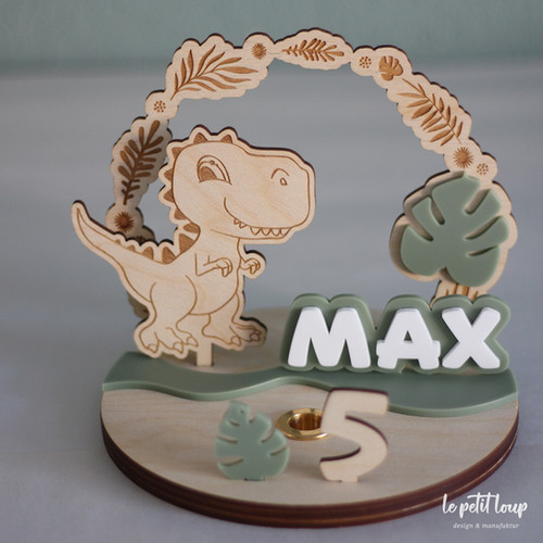 GRAVURZEILE Geburtstagsteller Aus Holz Personalisiert - Mit Name & Zahlen 0-9