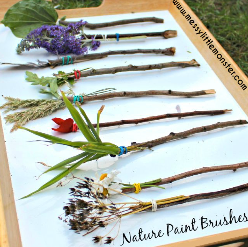 Stick Craft Nature Paintbrushes