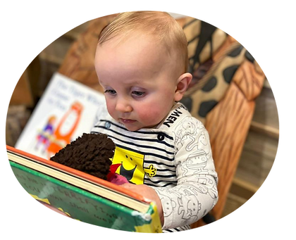 Baby with book