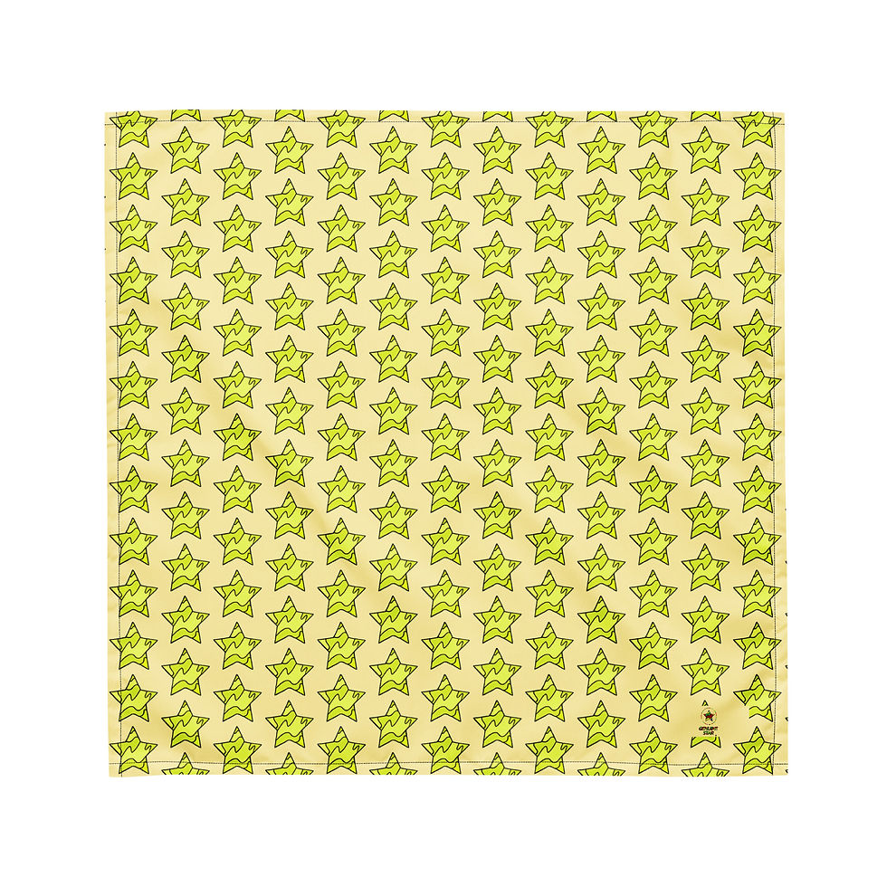 Thumbnail: GENUINE SHINE ALL OVER BANDANA  - DAISY YELLOW