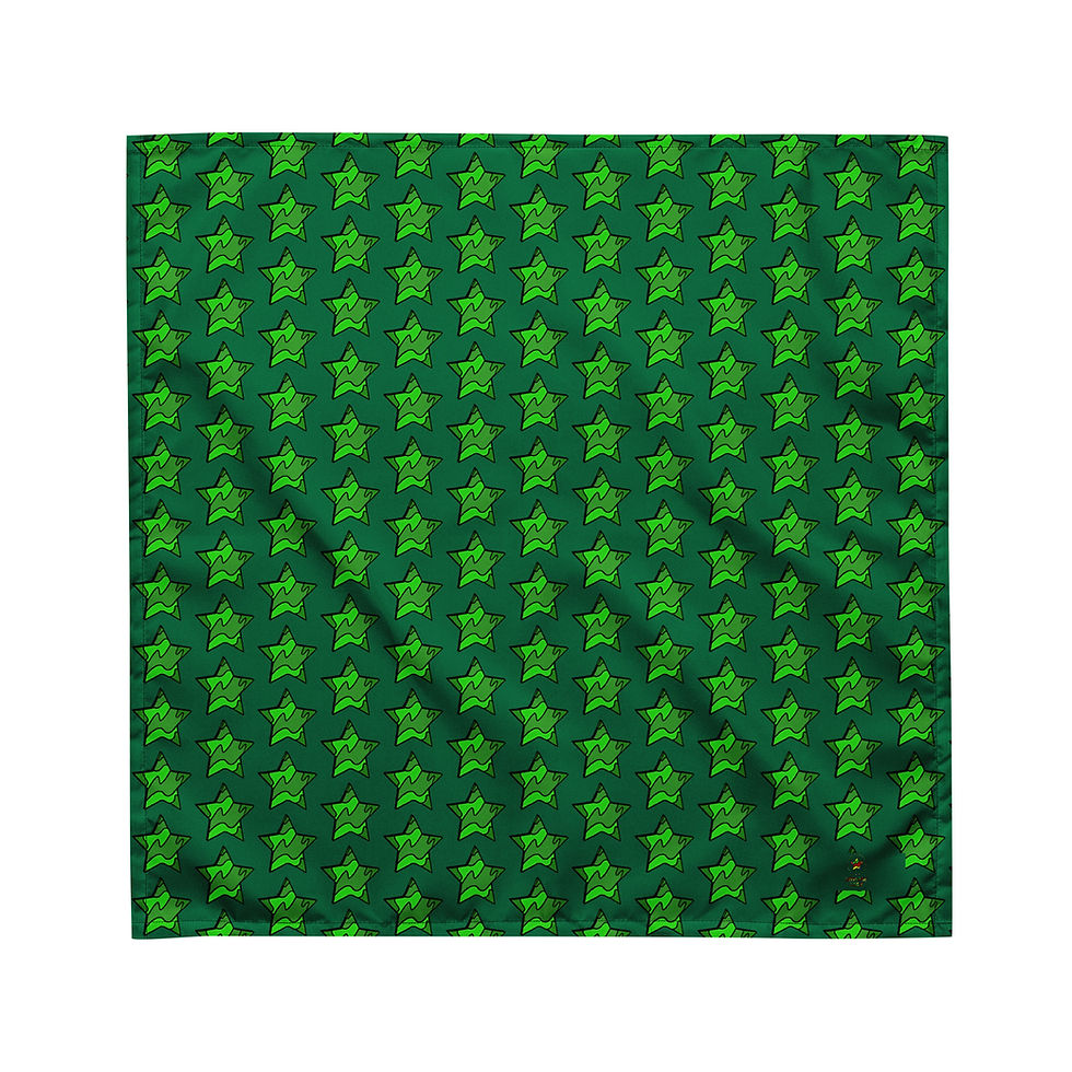 Thumbnail: GENUINE SHINE ALL OVER BANDANA - EARTH GREEN