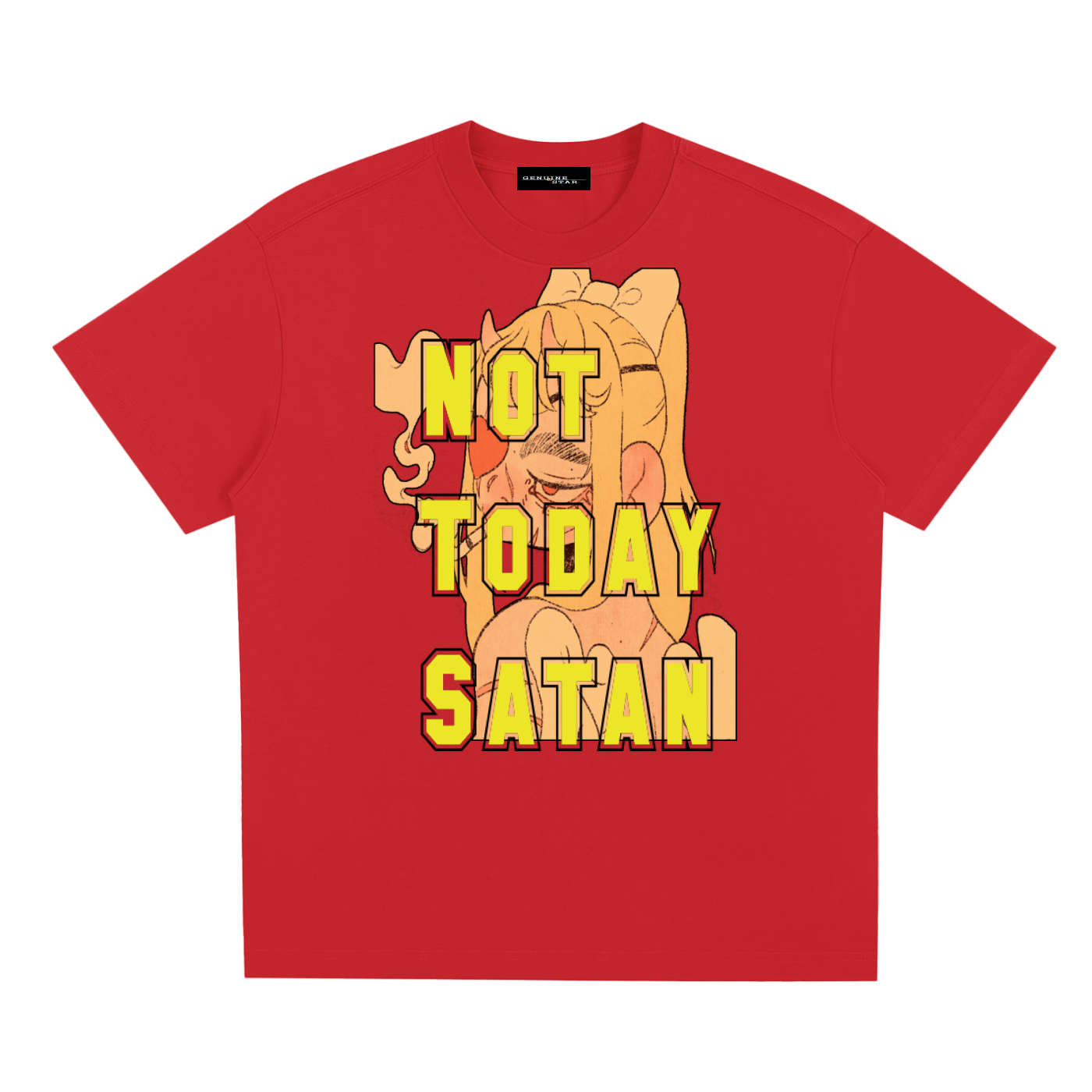 GENUINE NOT TODAY SATAN TEE - RED