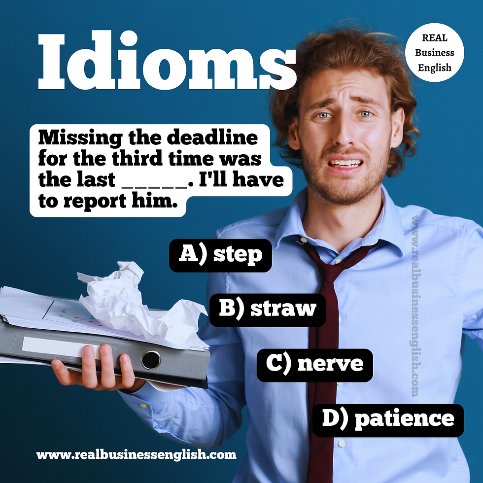 Business English Idioms Quiz