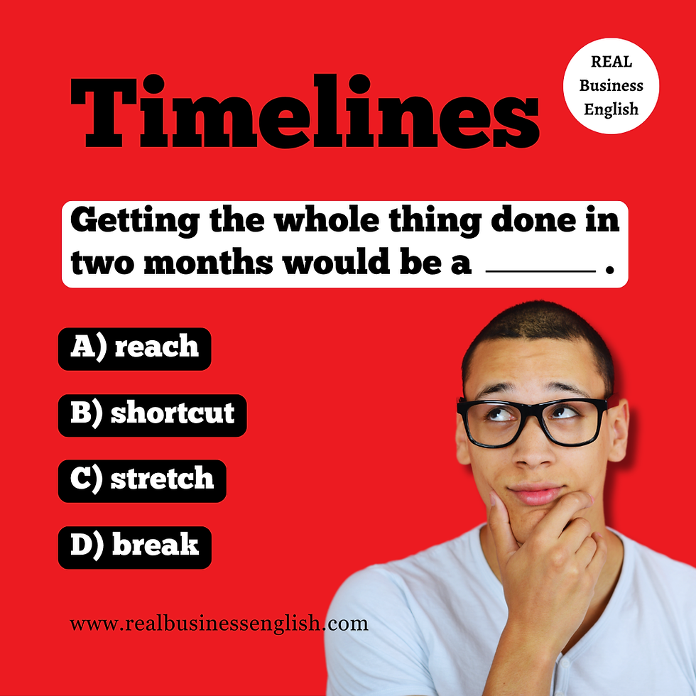 Business English: 7 Phrases for Tight Deadlines and Delays