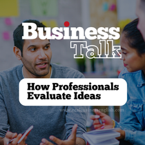 Business English for meetings showing how professionals evaluate ideas and respond in real workplace discussions