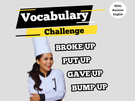 Business English conversation, phrasal verbs for meetings, learn Business English phrasal verbs, English for professionals, Vocabulary Challenge
