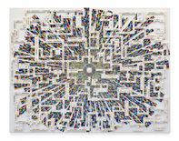 Multi coloured mosaic by Mallorca artist Nathalie Vin