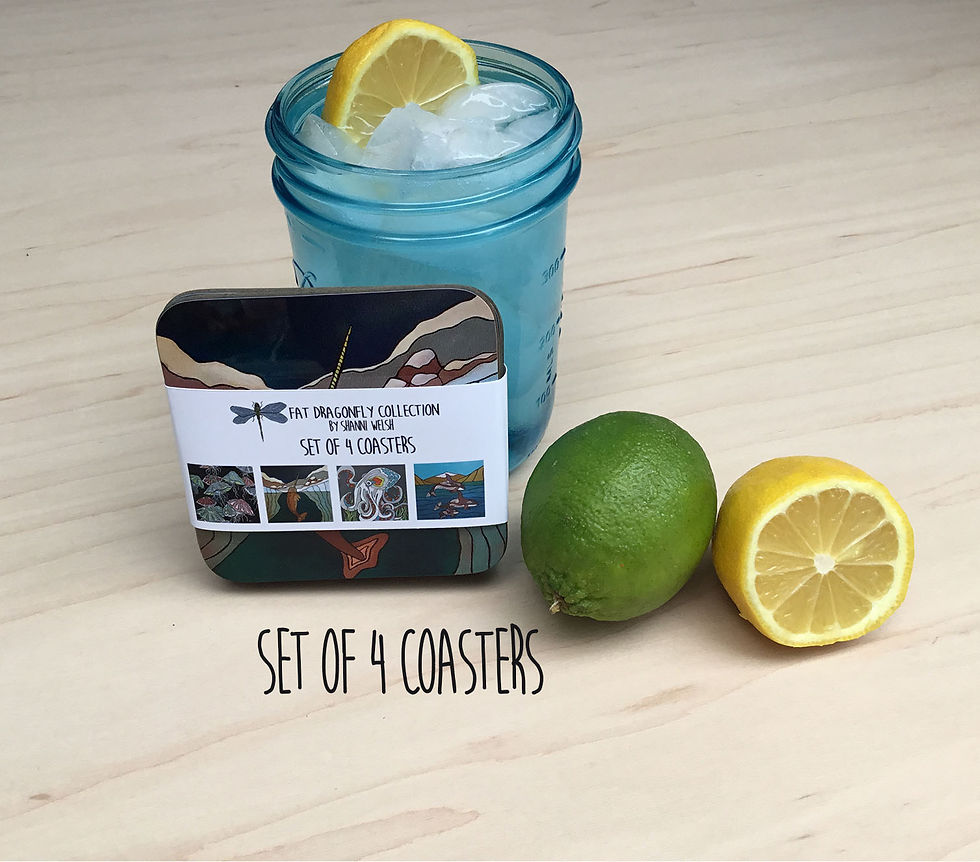 Thumbnail: Nautical Creature Coasters - Set of 4