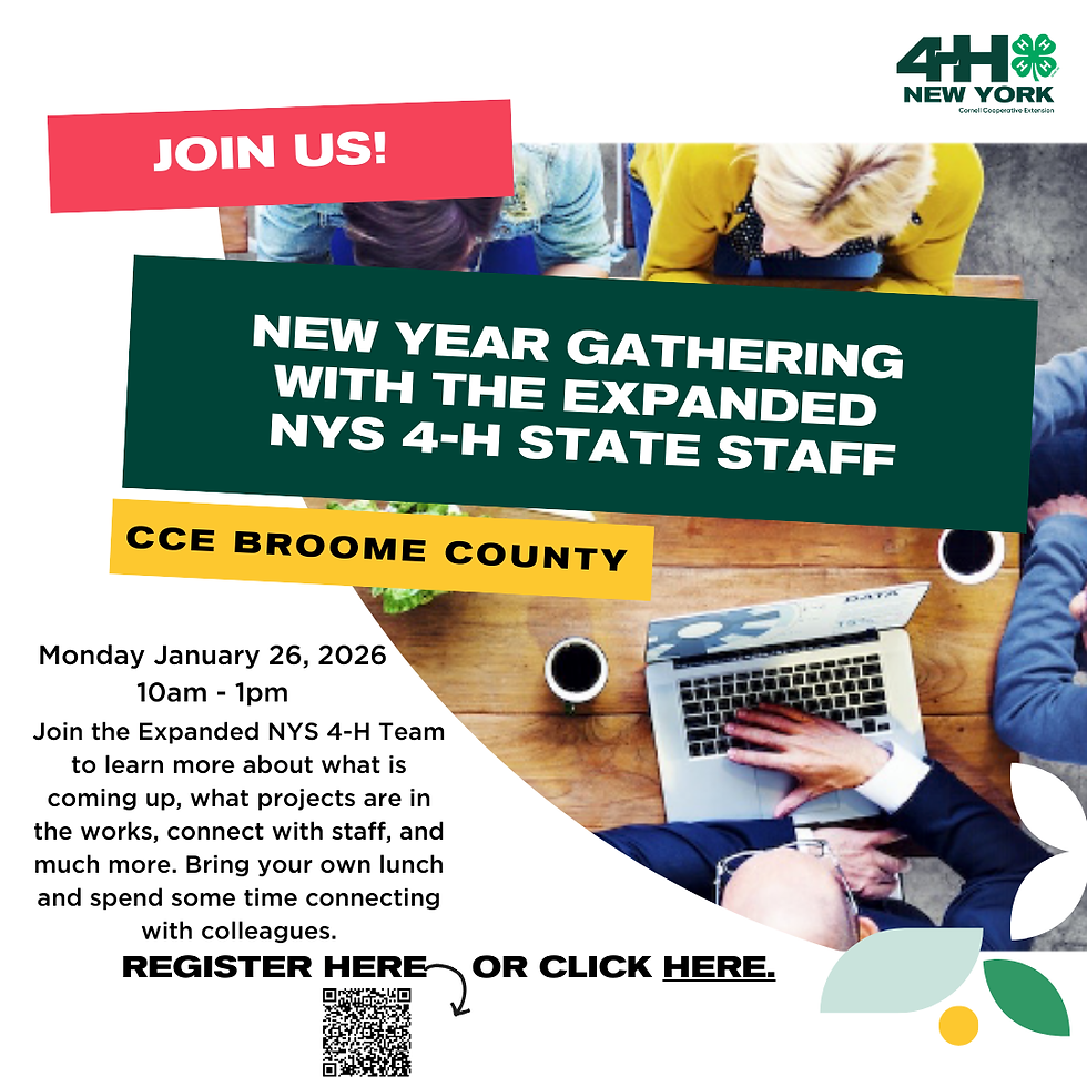 You are Invited NYS 4-H Expanded Team Meeting