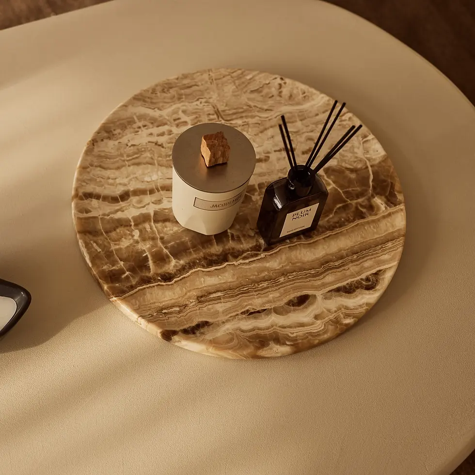 Thumbnail: Dienblad Marmer Sandal Onyx 40 cm | MOOISA