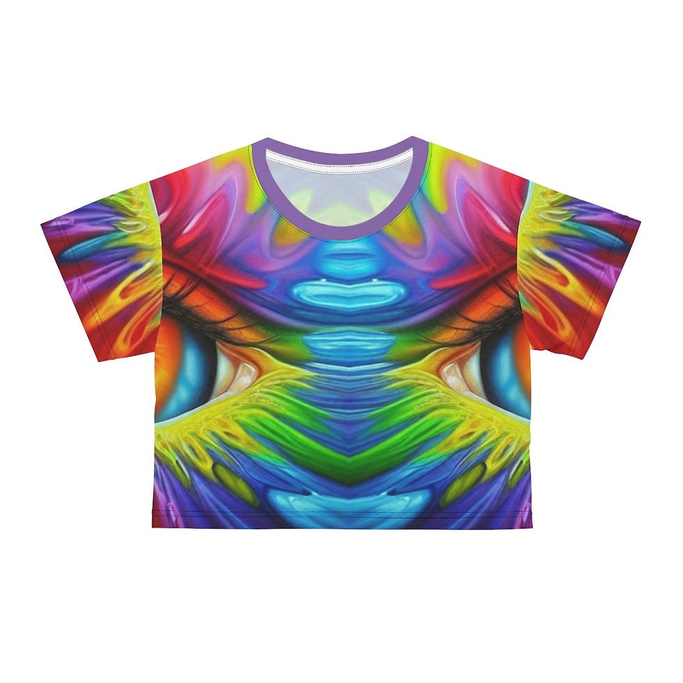 サムネイル： Vibrant Eyes AOP Crop Tee