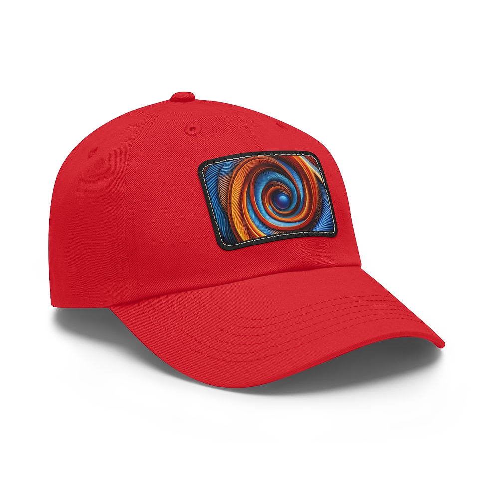 Thumbnail: Dad Hat with Leather Patch (Rectangle)