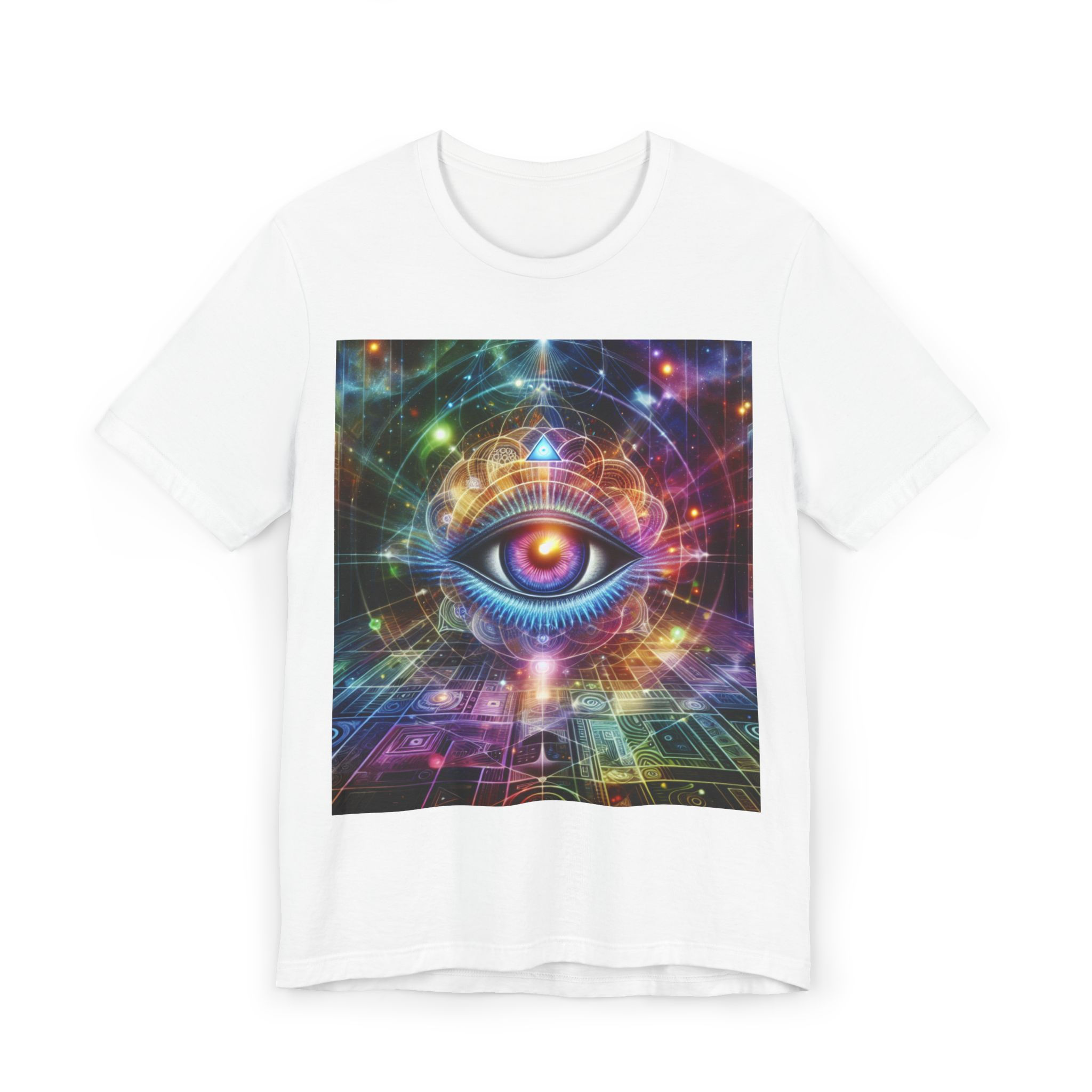 Vibrant Third Eye Unisex T-Shirt - Spiritual Art Meditation and Self-Discovery