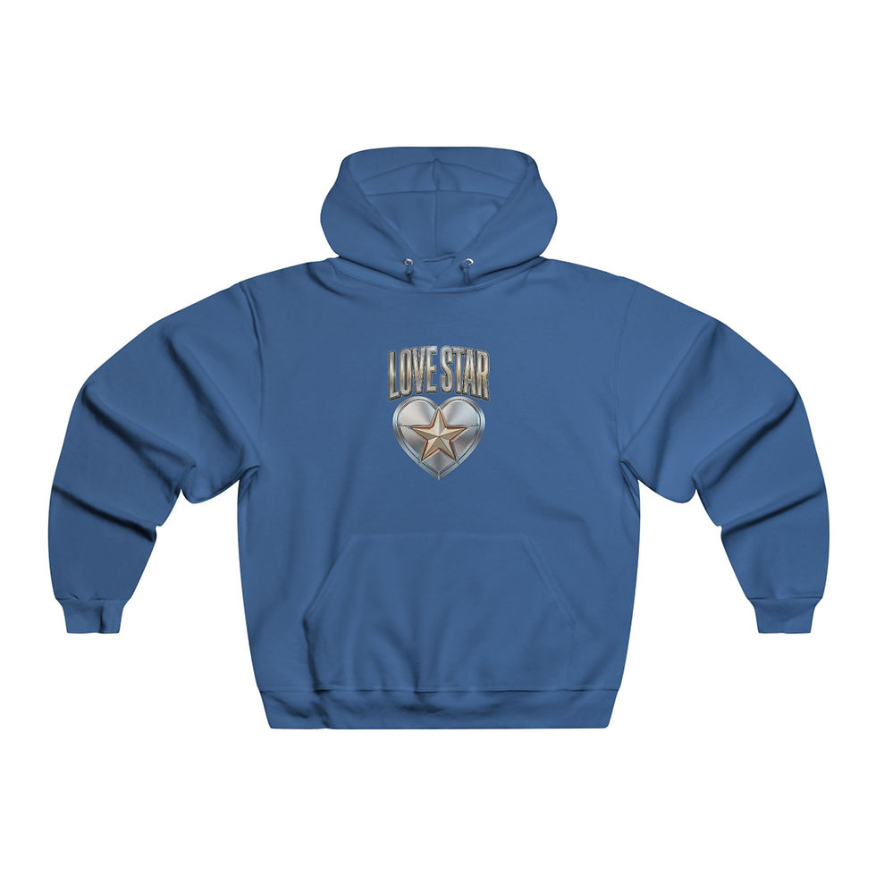 Thumbnail: Love Star Hoodie – Platinum & Gold/Heart & Star Pullover