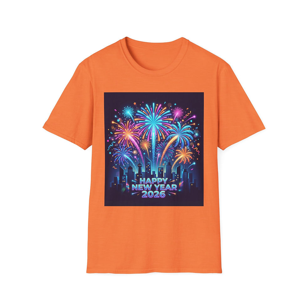 Thumbnail: Happy New Year 2025 T-Shirt — Fireworks City Celebration Tee
