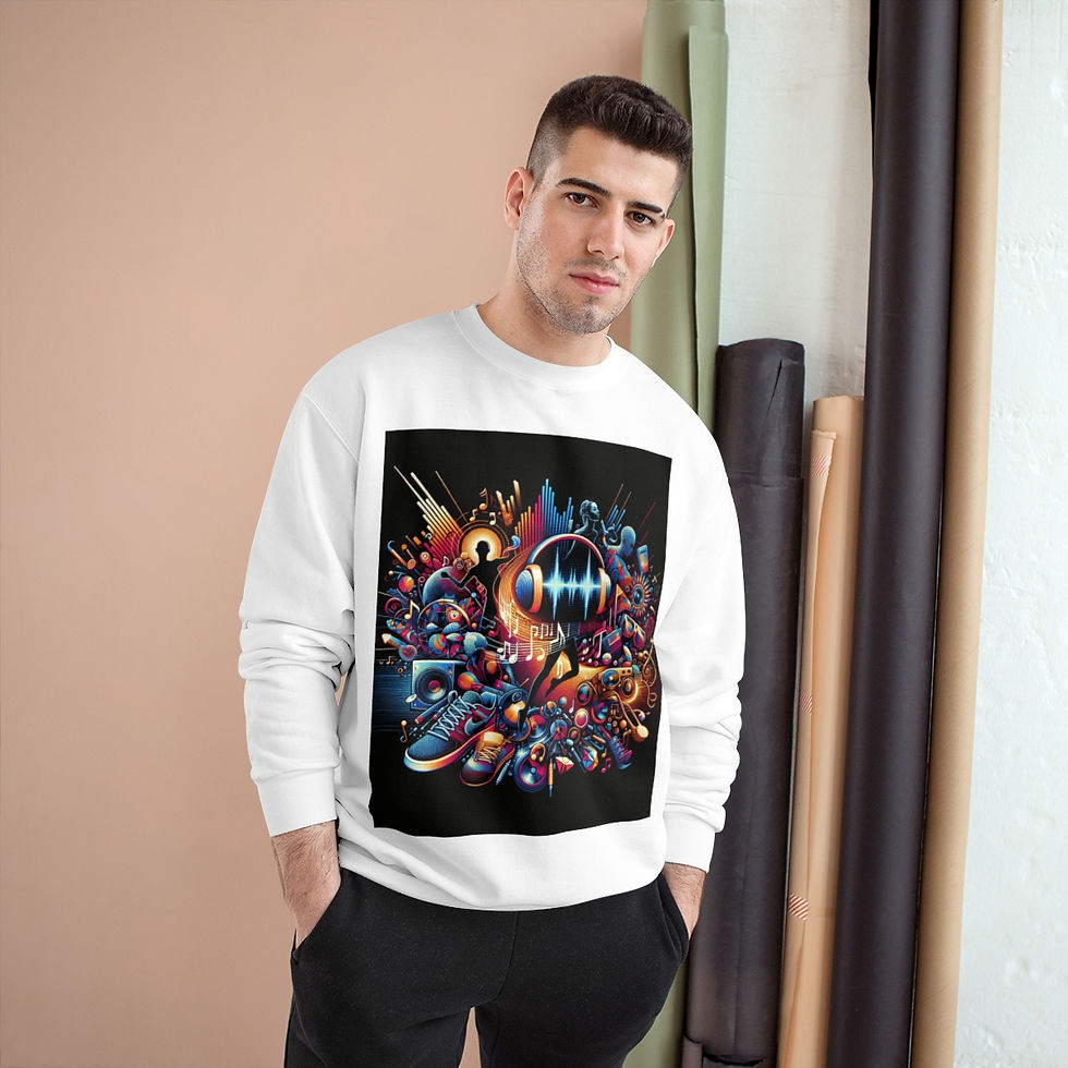 サムネイル： Graphic Sweatshirt for Music, Fashion, and Technology Enthusiasts