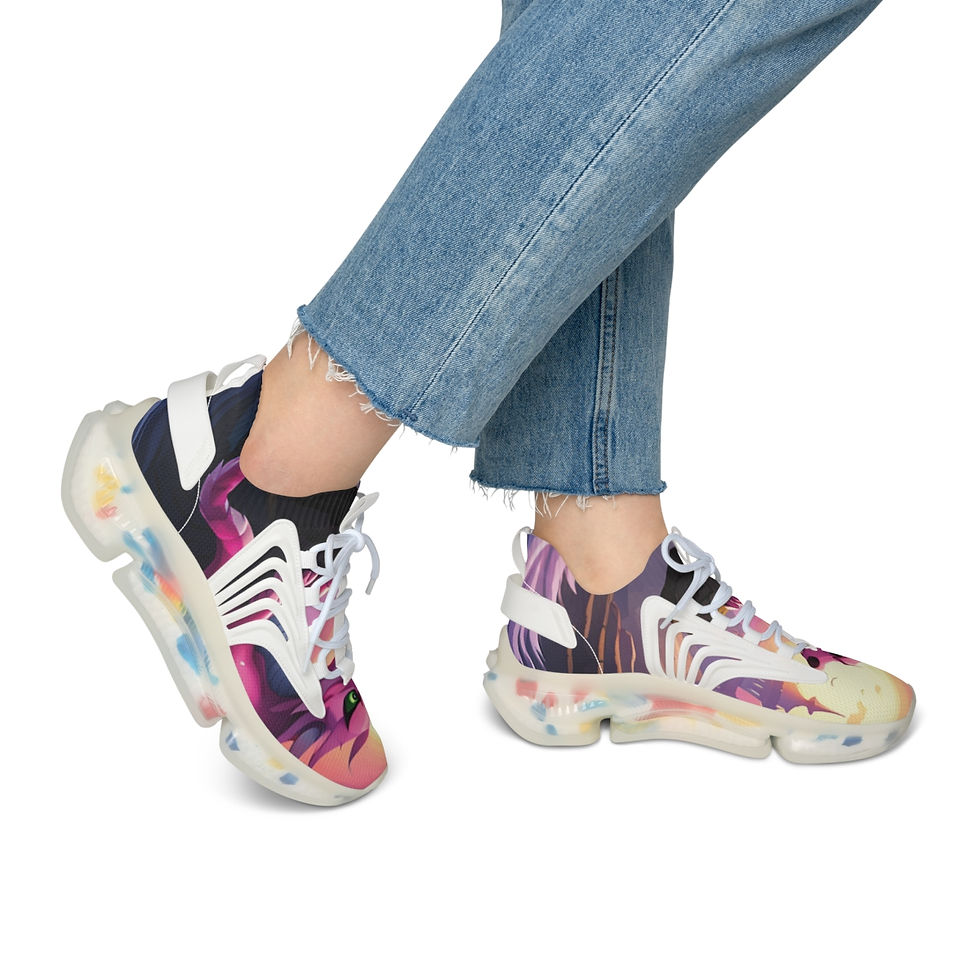 サムネイル： Pink Dragon 3 's Women's Mesh Sneakers