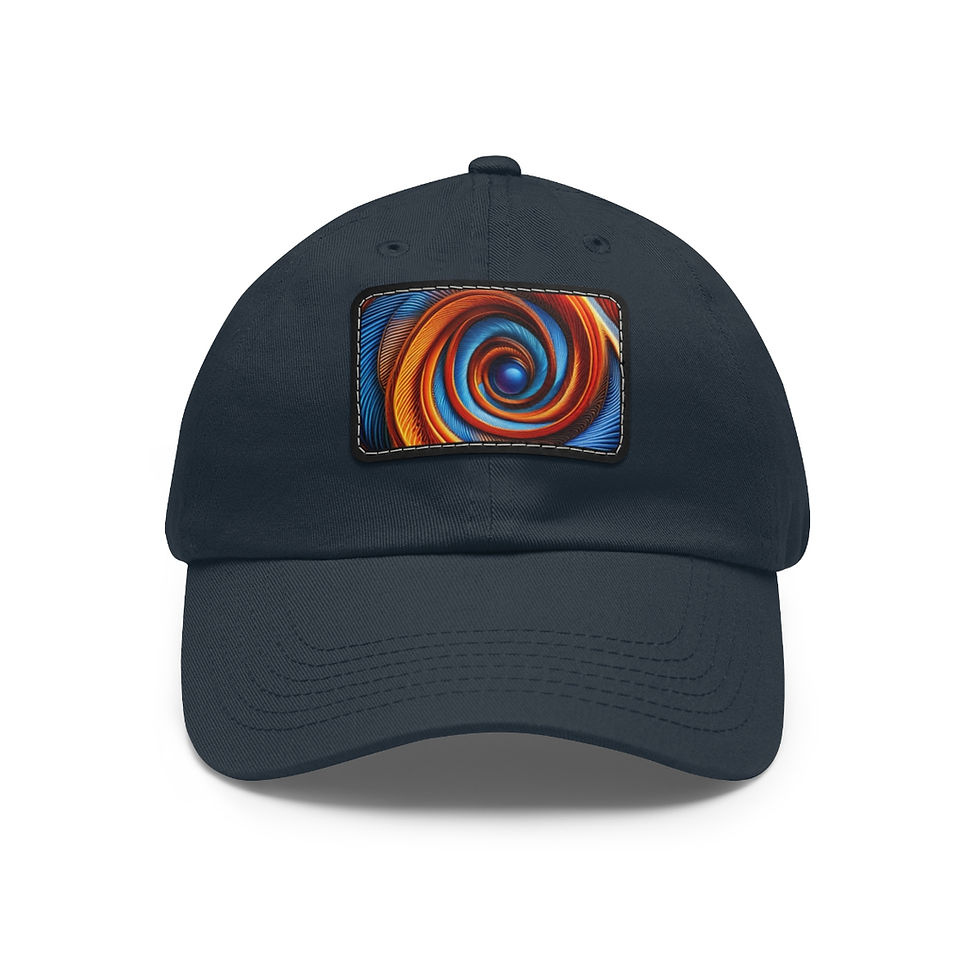 Thumbnail: Dad Hat with Leather Patch (Rectangle)