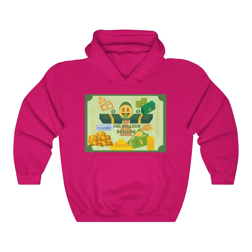 ภาพขนาดย่อ: "400 Billion BBHMM/ My Swag Different" Unisex Heavy Blend™ Hooded Sweatshirt