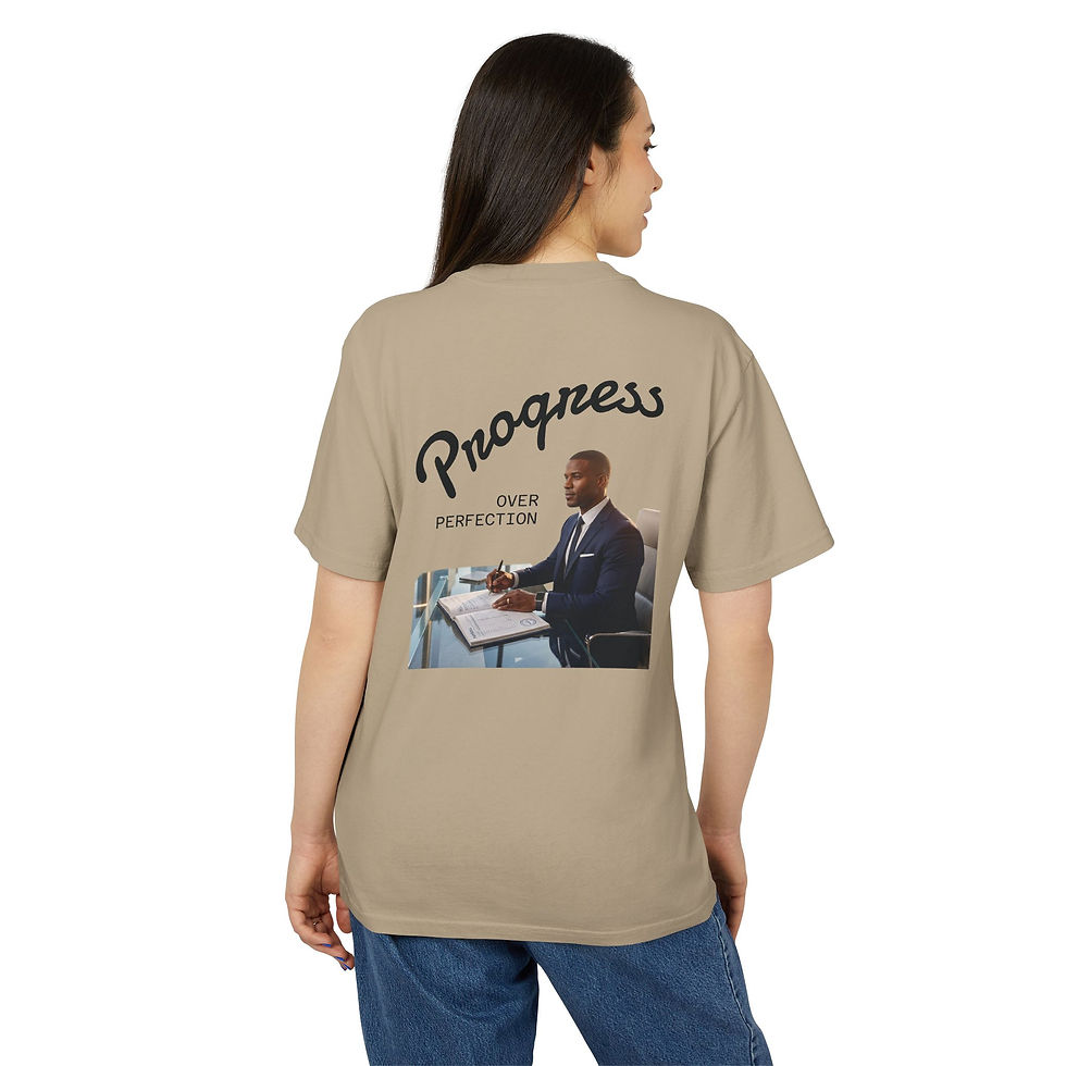 Miniature : Progress Over Perfection Tee — Motivational Graphic T-Shirt