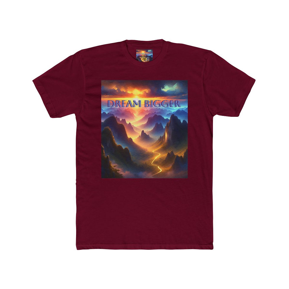 サムネイル： DREAM BIGGER Unisex Cotton Crew Tee (C) 1-14