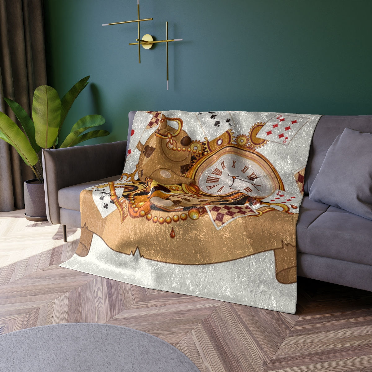 Wonderland Crushed Velvet Blanket