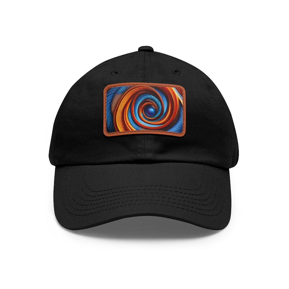 Thumbnail: Dad Hat with Leather Patch (Rectangle)