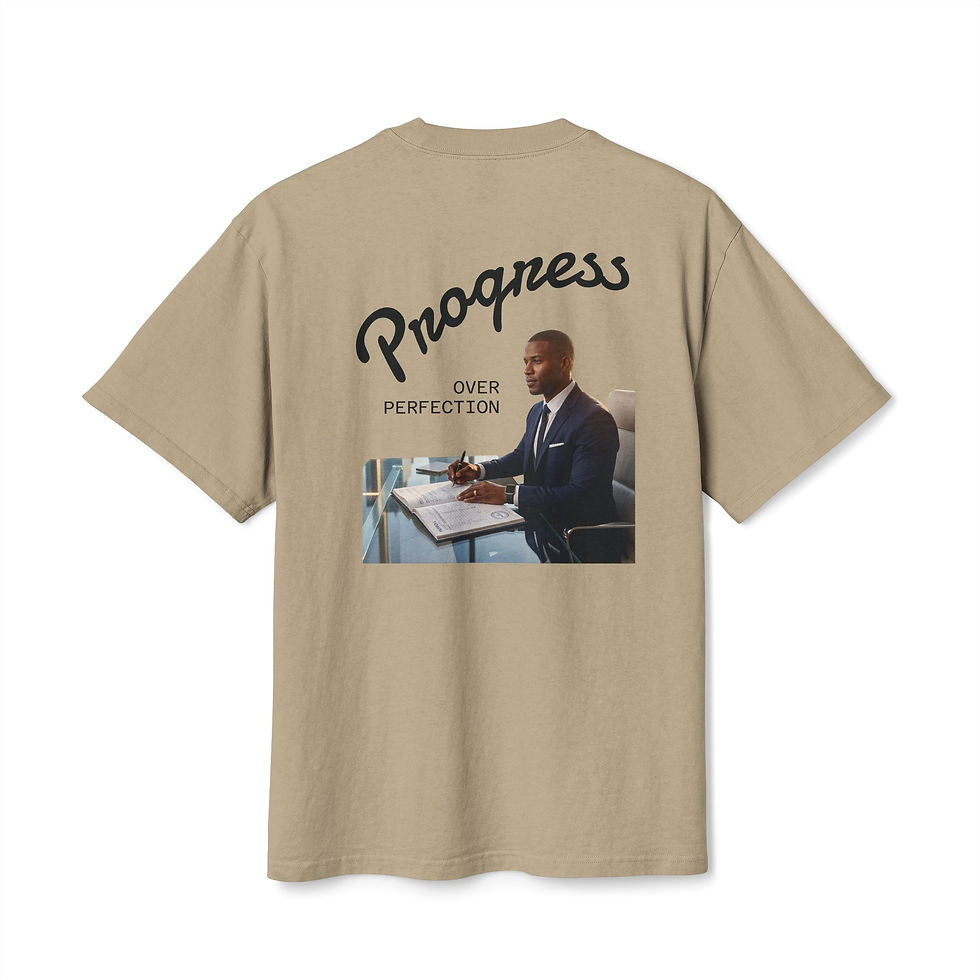 Miniature : Progress Over Perfection Tee — Motivational Graphic T-Shirt