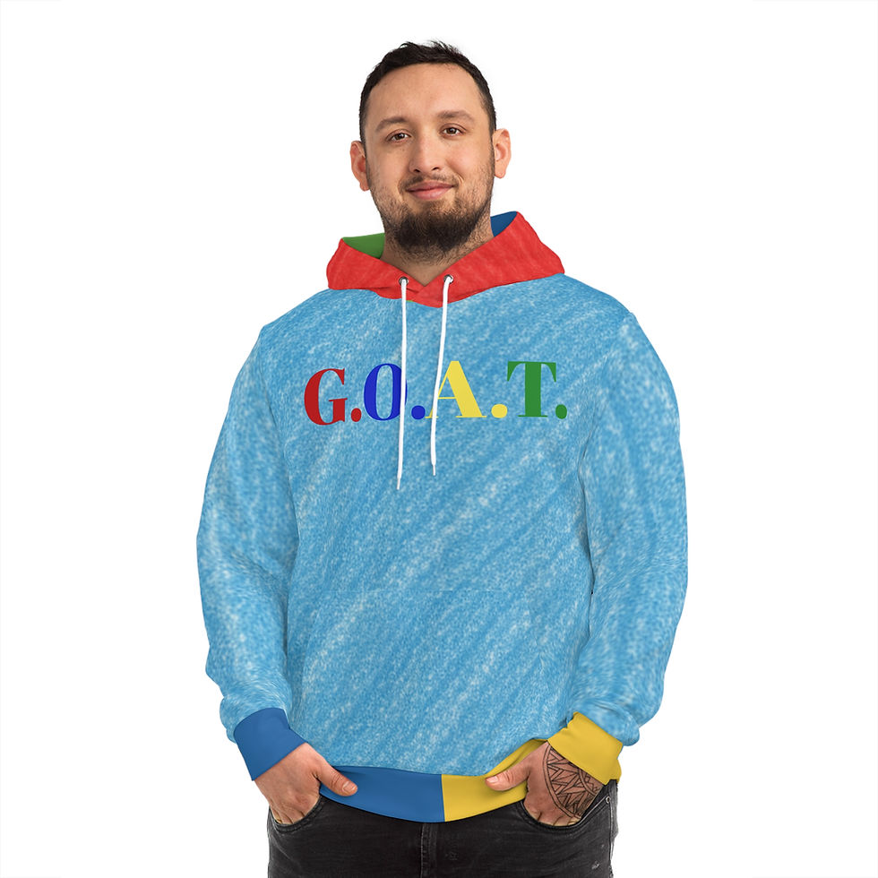 Thumbnail: G.O.A.T. Hoodie — Colorblock 'No Days Off' Streetwear Hoodie