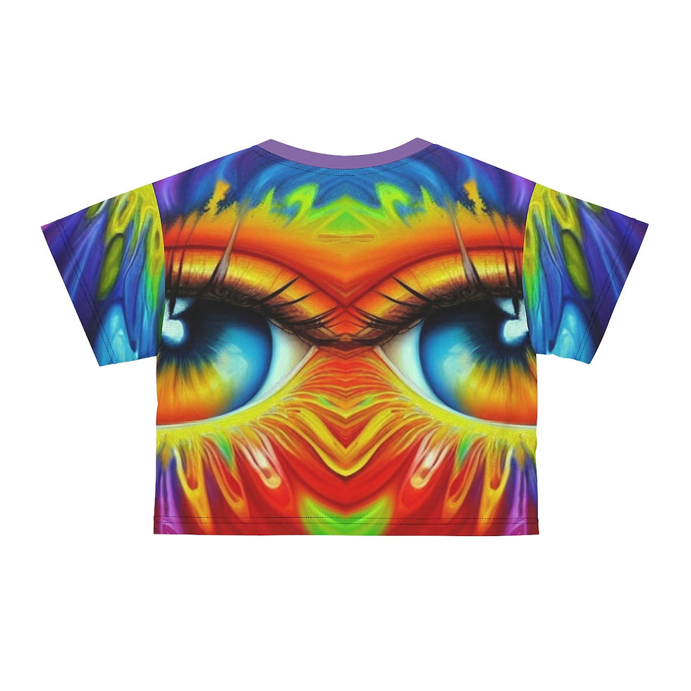 サムネイル： Vibrant Eyes AOP Crop Tee