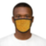섬네일: "Golden Jaguar" Mixed-Fabric Face Mask