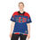 Thumbnail: Star Emblem Football Jersey — Red & Blue All-Over Print