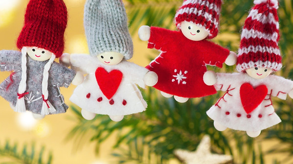 Knitted Christmas Tree Ornaments