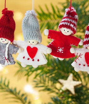 Knitted Christmas Tree Ornaments