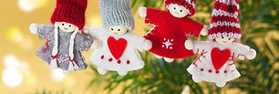 Gestrickte Weihnachtsbaum Ornamente