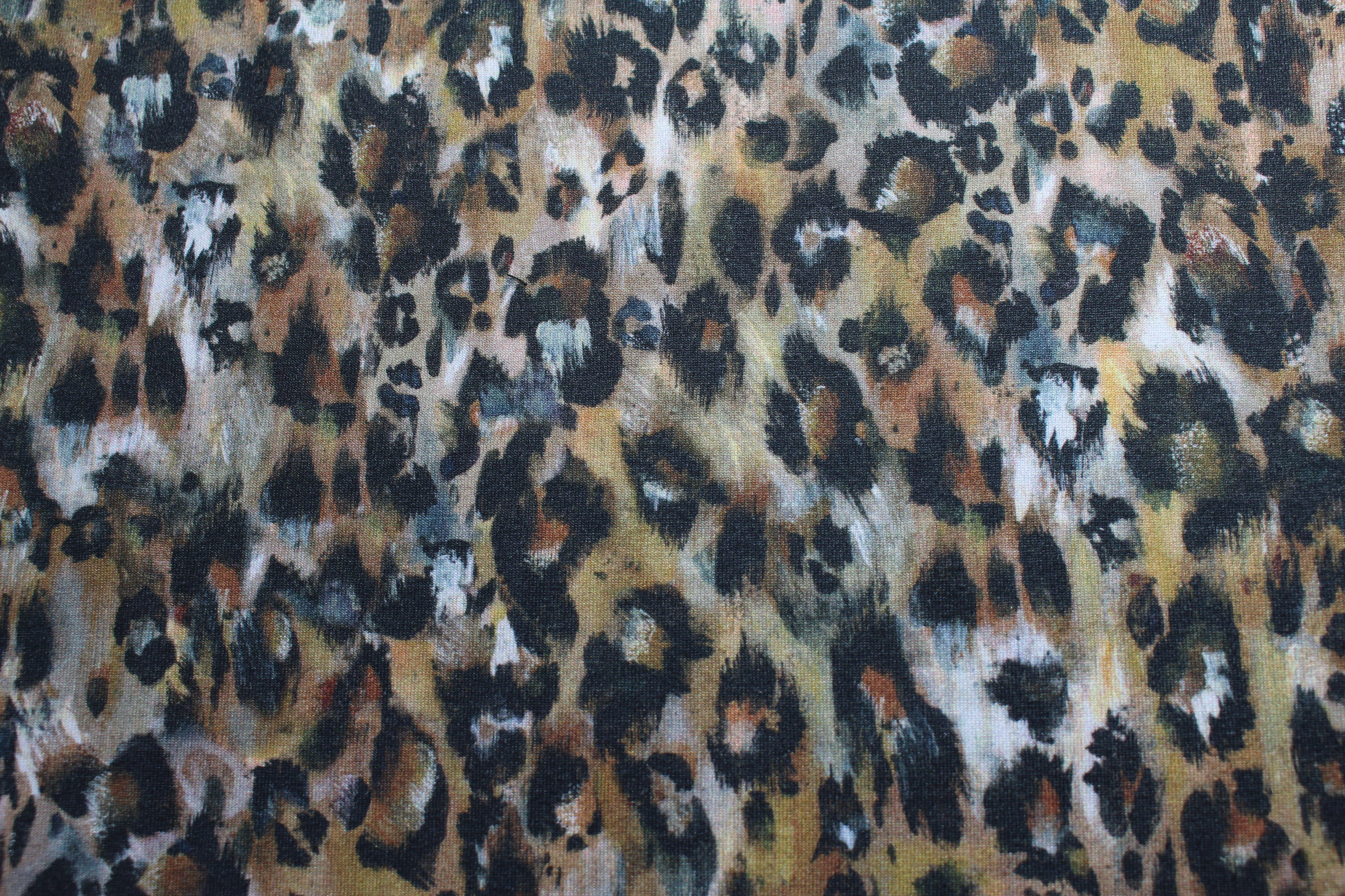 Viskose Jersey, Leoprint - braun, schwarz
