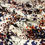 Miniaturbild: Viskose Twill, Kleckse - creme, orange, blau