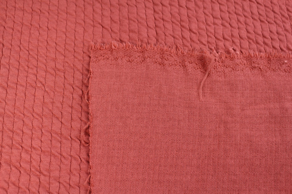 Miniaturbild: Baumwoll Polyester Jacquard, Uni - korall