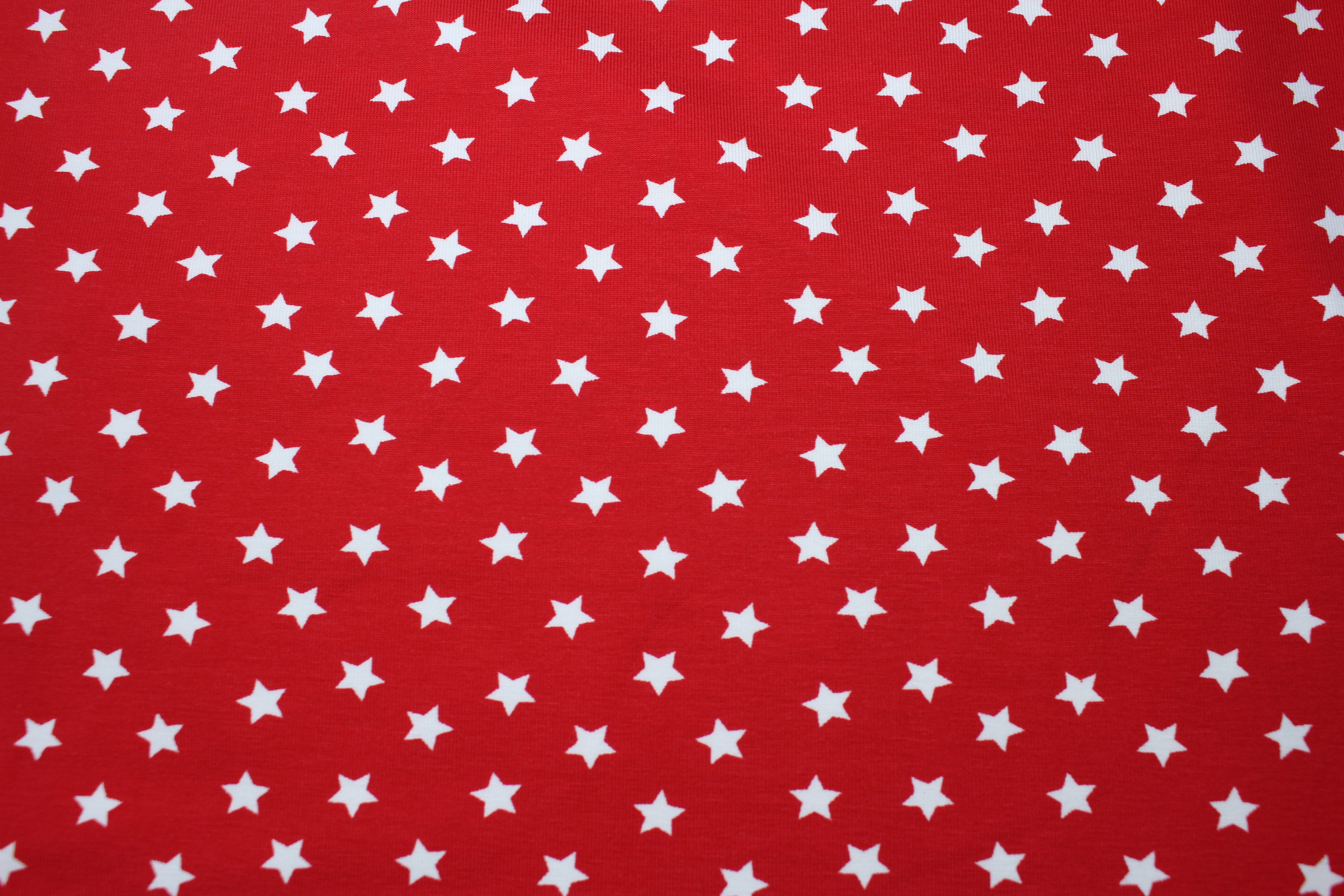 Baumwolljersey, Sterne - rot