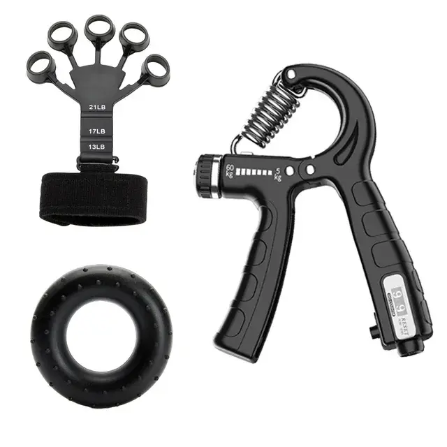 Thumbnail: Adjustable 5-60Kg Heavy Hand Gripper Fitness Hand Exerciser