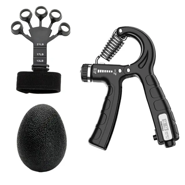 Thumbnail: Adjustable 5-60Kg Heavy Hand Gripper Fitness Hand Exerciser