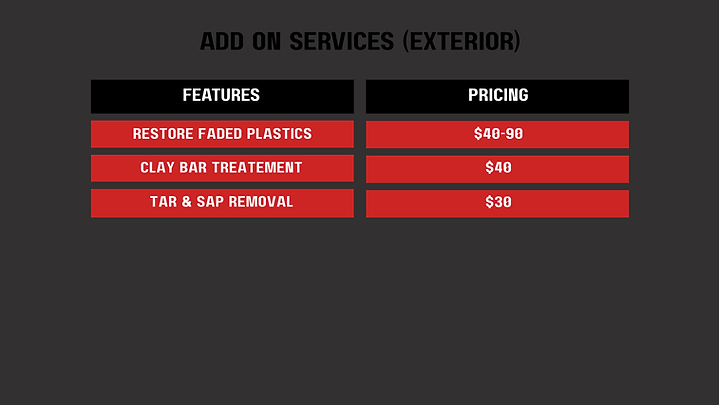 ADD ON SERVICES