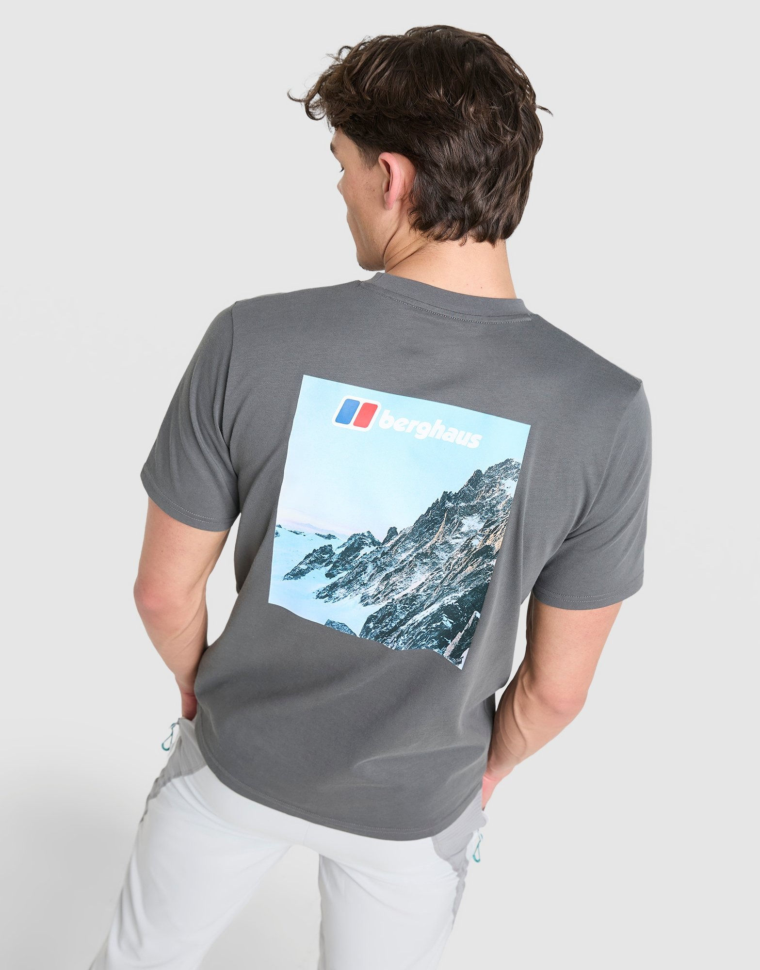 Berghaus Men’s Mountain Horizon T-Shirt Grey - JD Sports model front