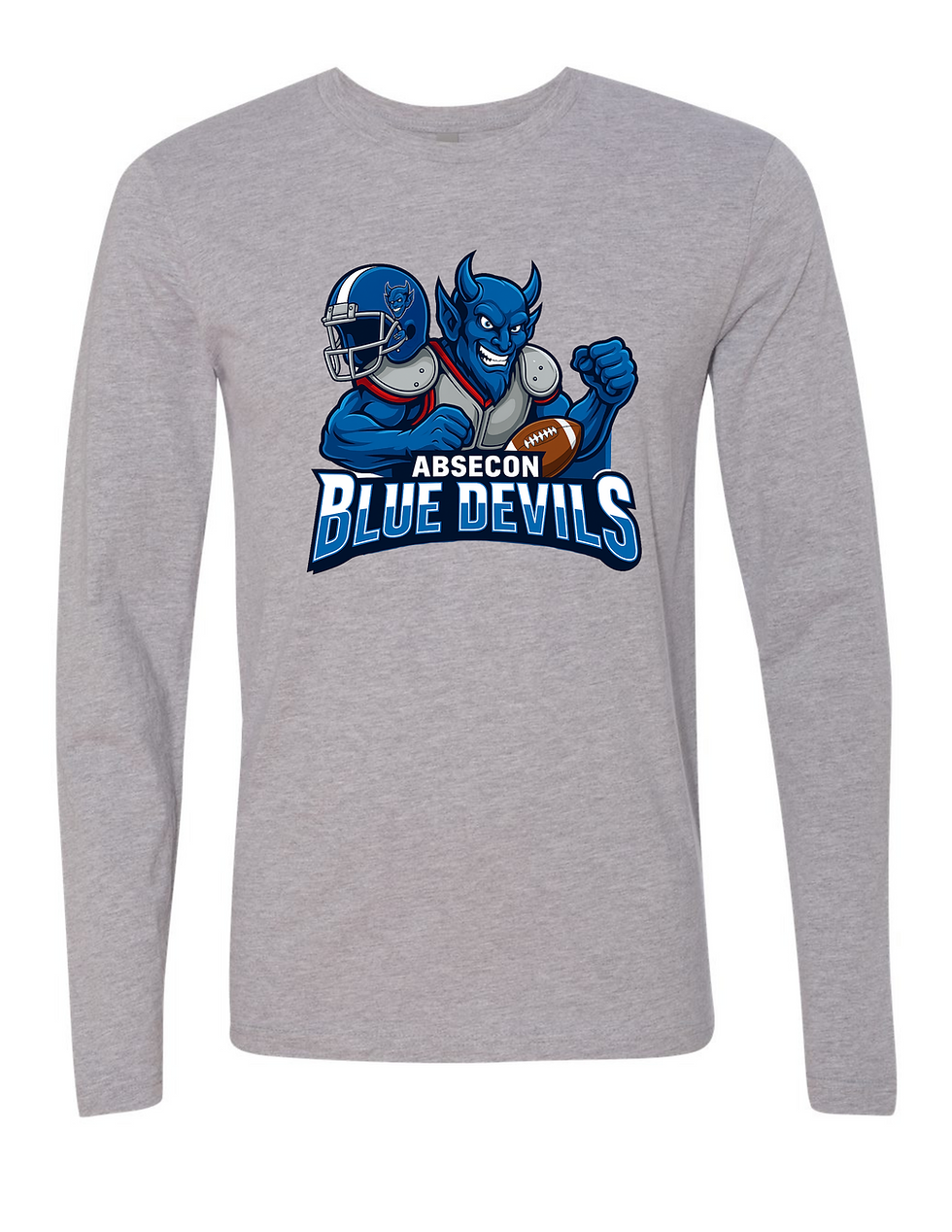 Thumbnail: Absecon Blue Devils Football Mascot Long Sleeve Crewneck