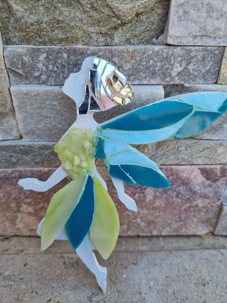 Fée en mosaïque par Joëlle Talpin Créations Mosaïques