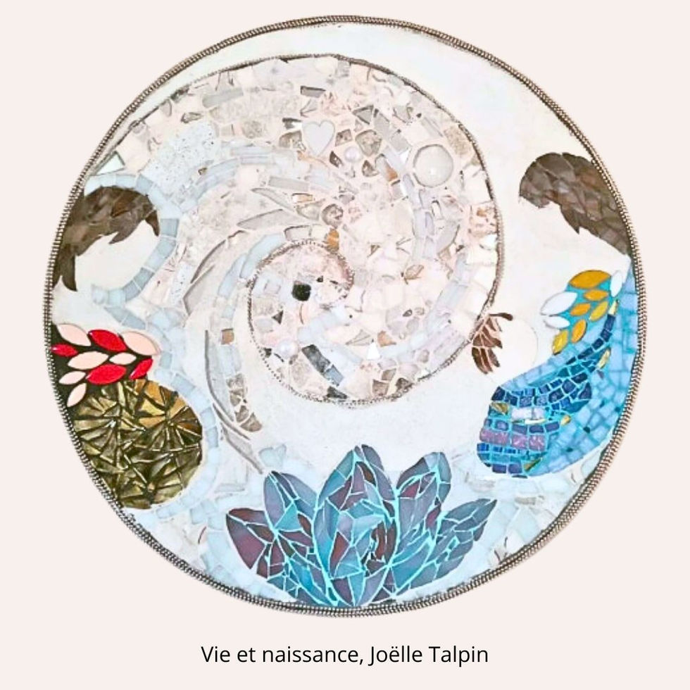 mosaïque contemporaine de Joëlle Talpin Créations Mosaïques à côté de Orthez et de Pau: Vie & Naissance, la grossesse et la naissance.