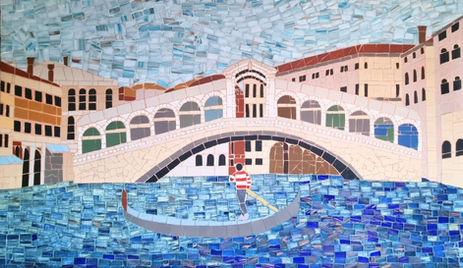 Pont du Rialto de Venise en mosaïque par Joëlle Talpin Créations Mosaïques