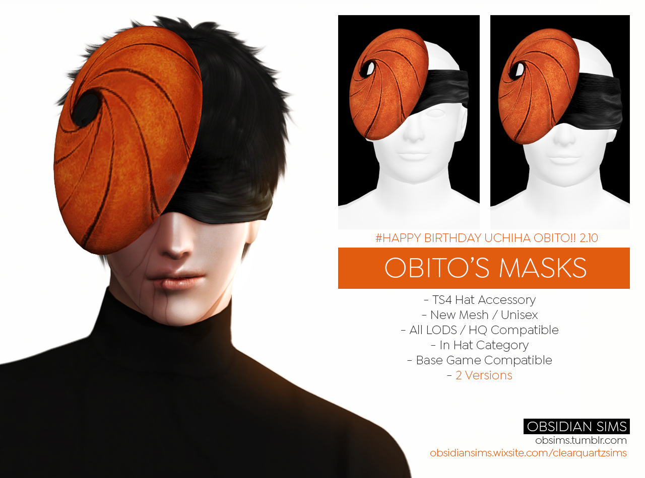 OBITO'S MASKS ┊ New mesh ┊ HBD! UCHIHA OBITO 2.10.2023🎉